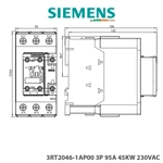 Kontaktor elektrik 3-pol Siemens SIRIUS 3RT – 95 A, 45 kW / 400 V – me kontakt ndihmës 230 V AC Kontaktor elektrik 3-pol Siemens SIRIUS 3RT – 95 A, 45 kW / 400 V – me kontakt ndihmës 230 V AC