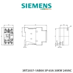 Kontaktor fuqie Siemens Sirius, AC-3e/AC-3, 65 A, 30 kW / 400 V, 3-polësh, 24 V AC, 50 Hz S2 Kontaktor fuqie Siemens Sirius, AC-3e/AC-3, 65 A, 30 kW / 400 V, 3-polësh, 24 V AC, 50 Hz S2