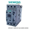 Kontaktor fuqie Siemens Sirius, AC-3e/AC-3, 65 A, 30 kW / 400 V, 3-polësh, 230 V AC, 50 Hz, S2