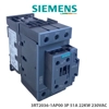 Kontaktor fuqie Siemens Sirius, AC-3e/AC-3, 51 A, 22 kW / 400 V, 3-polësh, 230 V AC, 50 Hz, S2