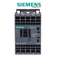 Kontaktor Siemens SIRIUS 3RT Size S00 – 3RT2 24 V dc 3-Pole, 12 A, 5.5 kW, 3NO, 400 V ac