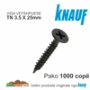 KNAUF TN25 3,5X25mm  Vidë Vetshpuese  e zezë - 1000 cp, Çmimi për Kuti KNAUF TN25 3,5X25mm  Vidë Vetshpuese  e zezë - 1000 cp, Çmimi për Kuti