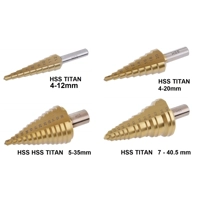 HSS Burgi me Shkallë (8/4-12, 9/4-20, 13/5-35, 13/7-40,5mm) TITAN nga FESTA