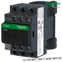 Kontaktor Schneider TeSys D - 7.5KW 3P (3 NO) - AC-3 - ≤ 440 V 18 A - Spiral 48 V AC