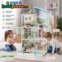 Shtëpi Kukullash prej Druri me 3 Kate dhe Ashensor Playtive