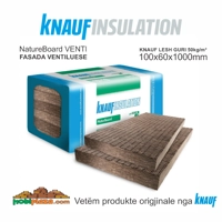 KNAUF 10CM 50kg NaturBoard VENTI - LESH GURI MINERAL PËR FASADA VENTILUESE 600*1000. Çmimi për m²