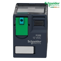 Relé Miniaturë me kyçje Plug-in, Relays, 12A, 2CO, me Buton Testimi, 12V DC Schneider Electric