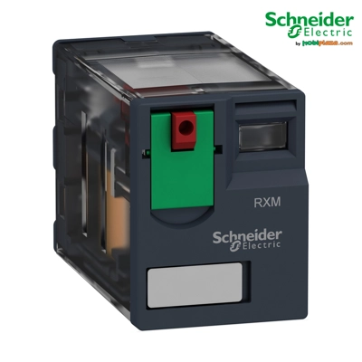 Rele Miniature Plug-in Schneider Harmony, 10A, 3 CO, me buton prove të kyçshëm, 24V AC