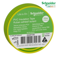 Izolues (Izolir) Ngjitës Schneider Electric Thorsman - PVC - 19mm x 20m - 2 Ngjyrësh Verdhë/Gjelbër