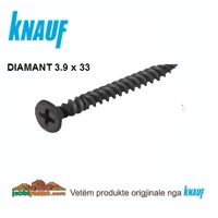 KNAUF XTN 3,9X33mm  Vidë Vetshpuese Diamant - 1000 cp, Çmimi për Kuti