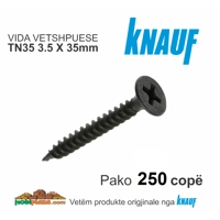 KNAUF TN35 3,5X35mm  Vidë Vetshpuese  e zezë - 250 cp, Çmimi për Kuti