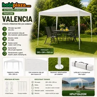 Pavilion (Qader - Tende) Kopshti VALENCIA 295 × 295 × 250 cm