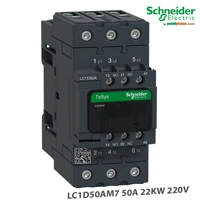 Kontaktor modular 3P (3 NO) - AC-3 - ≤ 440 V 50 A - 22KW - Spiral 220 V AC 50/60 Hz - Schneider