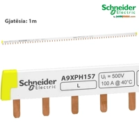 Ura të Siguresave 1m-Shirit ndërlidhës modular Schneider Acti9, 1L, 18 mm hapësirë, 57 module, 100A
