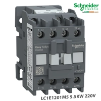 Kontaktor Schneider Easy TeSys Control LC1E, 5.5 KW, 3 Pole, 12A, 220V AC Coil, 50Hz, 1 NC