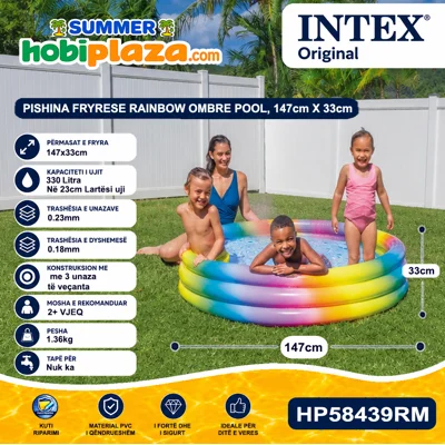Pishine Fryrese Rainbow Ombre Pool – 147×33 cm