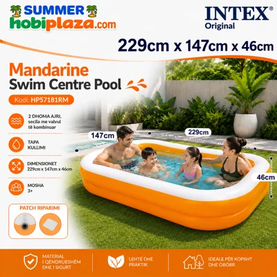 Pishine Fryrese Intex Mandarine Swim Centre Pool – 229×147×46 cm