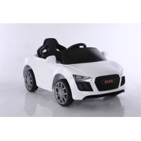 Makina Elektrike 6288 e bardhë për Fëmijë R8 6V (2 Motor) – Model Sportiv me Telekomandë dhe Muzikë