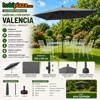 Qader Dielli per Kopsht VALENCIA 210 × 140 cm – Antracit