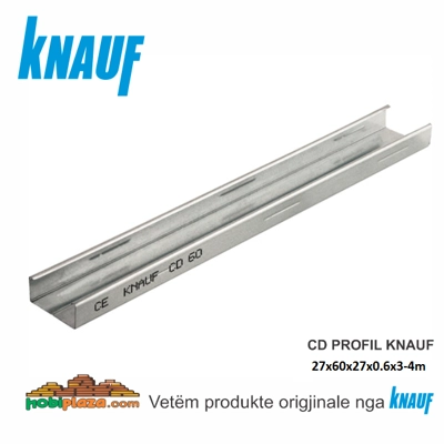KNAUF CD 27X60X27 PROFILE 0.6MM - 3M/4M, Çmimi për 1m KNAUF CD 27X60X27 PROFILE 0.6MM - 3M/4M, Çmimi për 1m