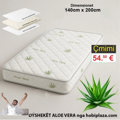 Dyshek Komod dhe i rehatshëm Aloe Vera 140cm x 200cm Dyshek Komod dhe i rehatshëm Aloe Vera 140cm x 200cm