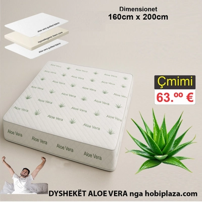 Dyshek Komod dhe i rehatshëm Aloe Vera 160cm x 200cm