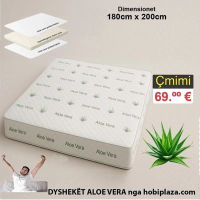 Dyshek Komod dhe i rehatshëm Aloe Vera 180cm x 200cm