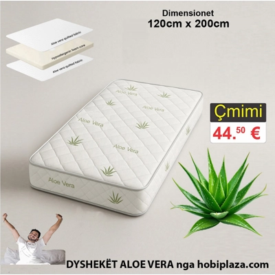 Dyshek Komod dhe i rehatshëm Aloe Vera 120cm x 200cm