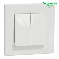 Asfora - Ndërprerësi Serik Schneider 1-polësh, 2-Qarkor - 10Ah, pa vida, i bardhë