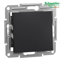 Schneider Asfora–Ndërprerës 10A Njëpolësh Alternativ 2 Rrugësh, Pa Kornizë, Antracit