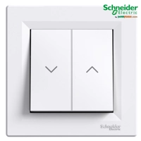 Asfora - Ndërprerës Schneider për Roletat Elektrike - 10A, pa vida, i bardhë