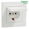 Asfora - Priza monofaze Me Kapak Schneider me tokëzim anësor - 16A e bardhë