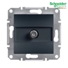 Asfora - Konektor SAT (1 dB) Schneider, Pa kapak kornize, Antracit