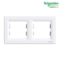 Asfora - Kornizë dyshe Horizontale Schneider me 2 Hapje, e Bardhë