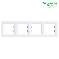 Asfora - Kornizë katërshe Horizontale Schneider me 4 Hapje, e Bardhë