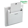 Asfora - Ndërprerës Schneider me kartë për hotel - 10A, terminale pa vida, i bardhë