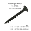 Vida Gipsi Metal T3.5x25 (100, 250, 1000 cp) Vida Gipsi Metal T3.5x25 (100, 250, 1000 cp)