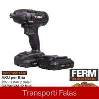 AKU për Bita Kaqavide pa kabllo 20 V - 2.0 Ah - Përfshirë 2 bateri | me kokë për Bita