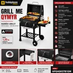 Grill me Qymyr me Rafte Anesore dhe me kapak mbulues