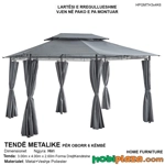 Tende metalike drejtkendeshe me 6 kembe – elegance e forte ne natyre, 3x4m, ngjyre hiri Tende metalike drejtkendeshe me 6 kembe – elegance e forte ne natyre, 3x4m, ngjyre hiri