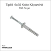Tipell koke kepurdhe 6x35 - 100 cope Tipell koke kepurdhe 6x35 - 100 cope