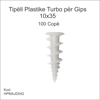 Tipell Plastike Turbo për Gips 10x35 - 100 cp Tipell Plastike Turbo për Gips 10x35 - 100 cp