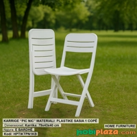 Karrige palosese plastike e forte per kamping dhe ambiente te jashtme – Multistore 2002, e bardhe