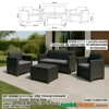 Set Divan “Rattan Look” 2+1+1 me Tavolinë Depozitimi – Ngjyrë Antracid Set Divan “Rattan Look” 2+1+1 me Tavolinë Depozitimi – Ngjyrë Antracid