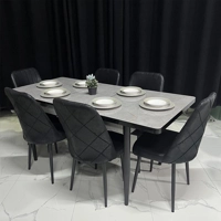 Set Tavoline Buke + 6 karrika (Tavoline Mermer i hirt e zg..