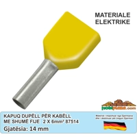 Terminal fundor 2x6mm dupell nga Klauke 87514
