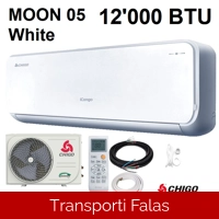KLIMA 12000 BTU INVERTER SMART WIFI CHIGO MOON 05 (-25°C/+50°C) White Matte (e Bardhë)