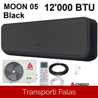 KLIMA 12000 BTU INVERTER SMART WIFI CHIGO MOON 05 (-25°C/+50°C) Black Matte (e Zezë)
