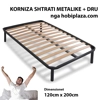 Kornizë Rrjetë Shtrati 120x200 cm – Strukture rrjetë Druri Ortopedike, – Ngjyrë e Zezë Kornizë Rrjetë Shtrati 120x200 cm – Strukture rrjetë Druri Ortopedike, – Ngjyrë e Zezë