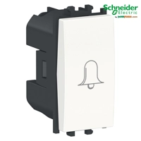 Pullë Ndërprerësi (Taster) modular me simbol zileje 1-modular - i bardhë (Easy Styl-Schneider)